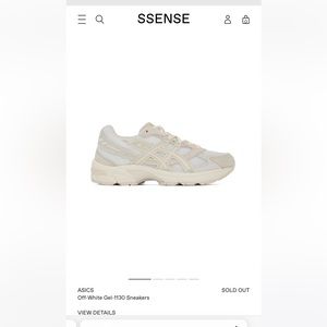 Asics Gel 1130 Sneakers Off White/Birch - Rare!